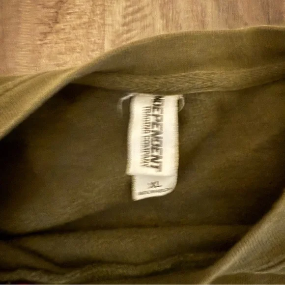 Men's Olive Crewneck Sweater by CVC - Picture 3 of 6